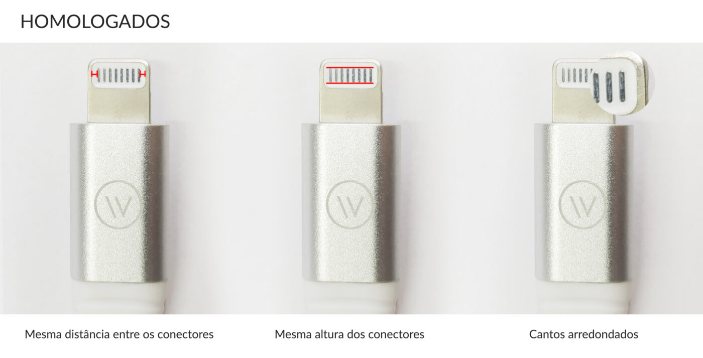 Quais são os cabos homologados pela Apple?