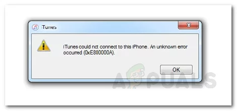 Como resolver erro iTunes 0xe80000a?