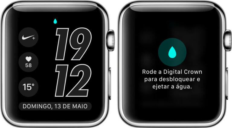 O que significa a gota de água no Apple Watch?