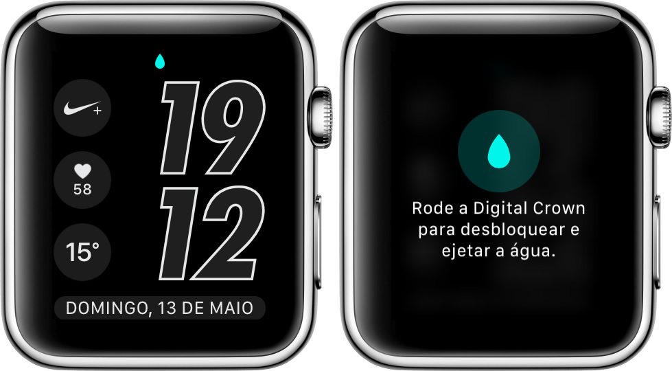 O que significa a gota de água no Apple Watch?