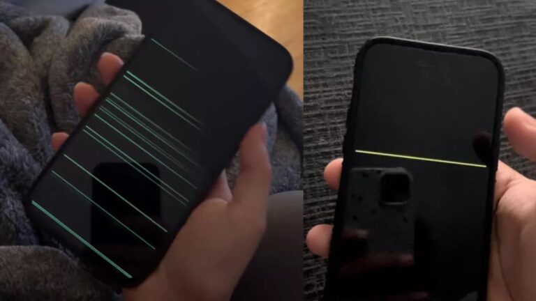 Como tirar listras brancas da tela do iPhone 14?