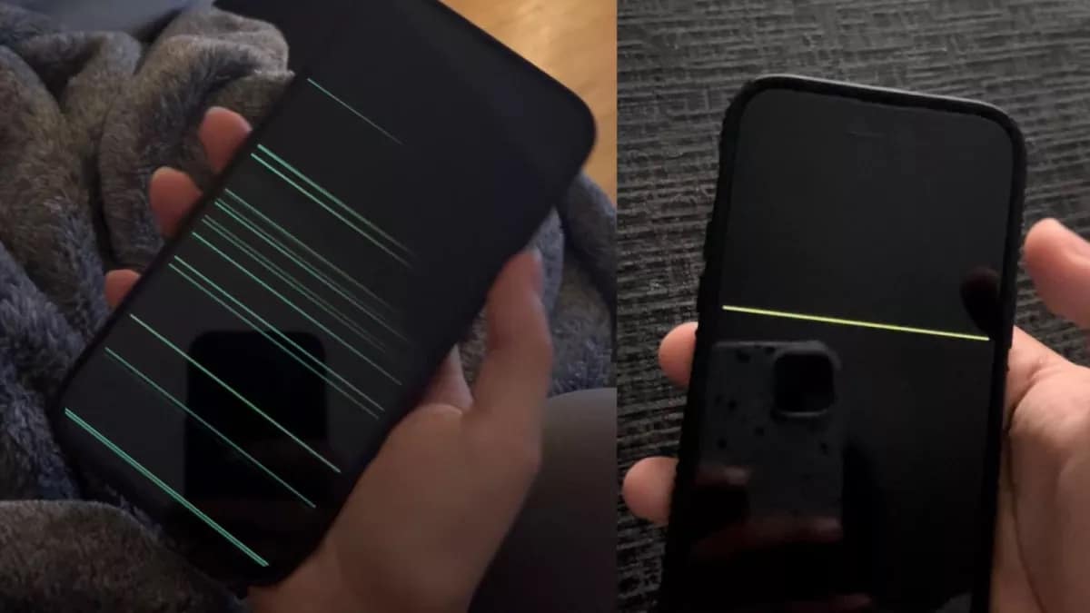Como tirar listras brancas da tela do iPhone 14?