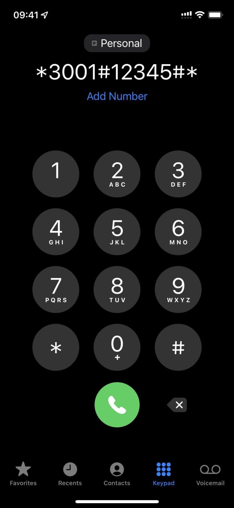 Para que serve *3001#12345#* ?