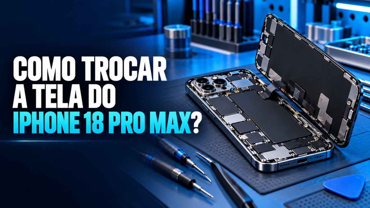 Como posso trocar a tela do meu iPhone 18 Pro Max?