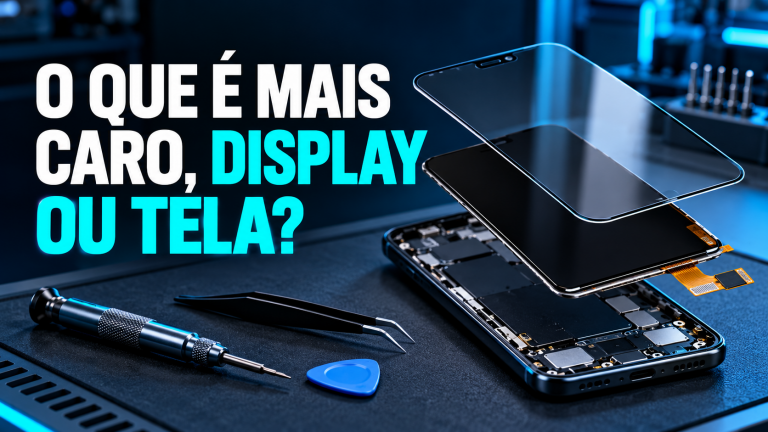 O que é mais caro, display ou tela