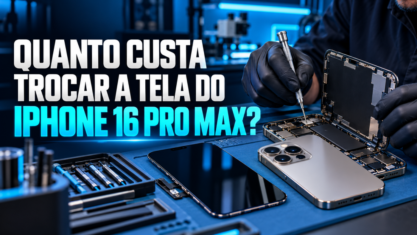 Quanto custa trocar a tela do iPhone 16 Pro Max?