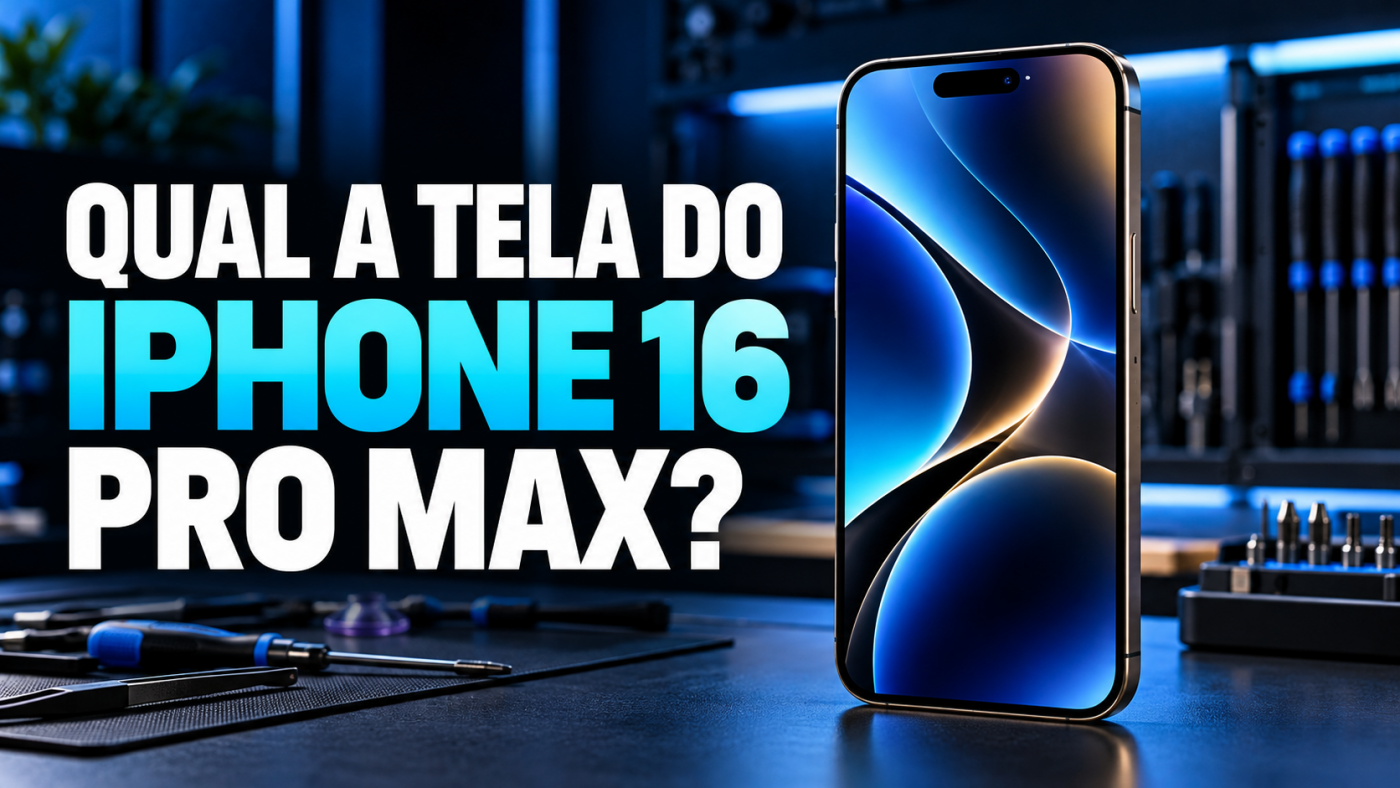 Qual a tela do iPhone 16 Pro Max?