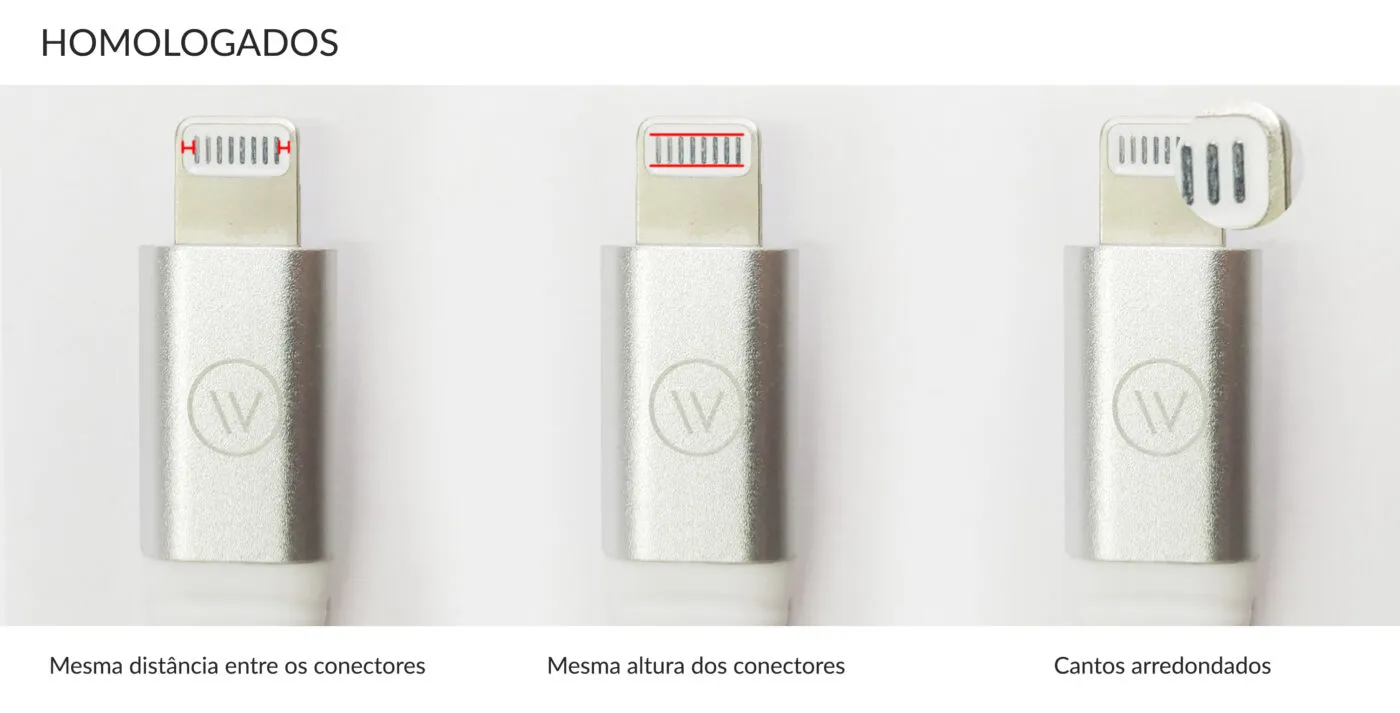 Quais são os cabos homologados pela Apple?