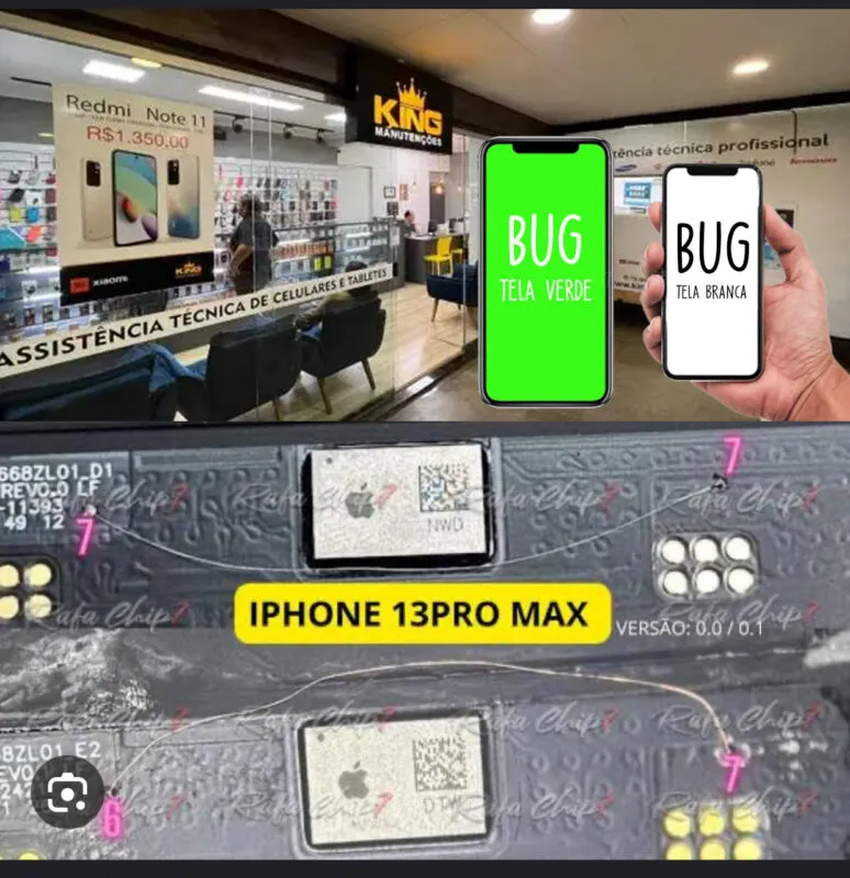 Bug do iPhone 13 Pro e 13 Pro max com tela branca ou verde saiba como resolvê-lo