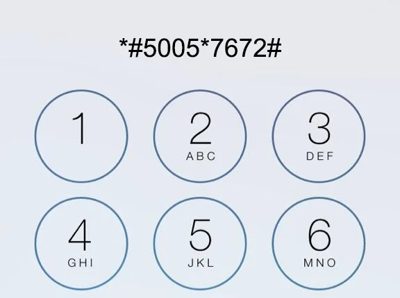 Para que serve *#5005*7672#?